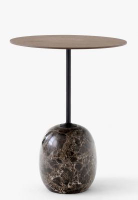 Lato LN8 side table with wooden top WALNUT/MARBLE EMARADOR AndTradition SINGLE PIECES